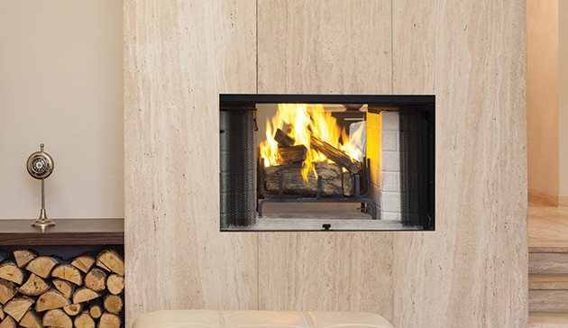 Astria Craftsman See Through Wood Burning Fireplace