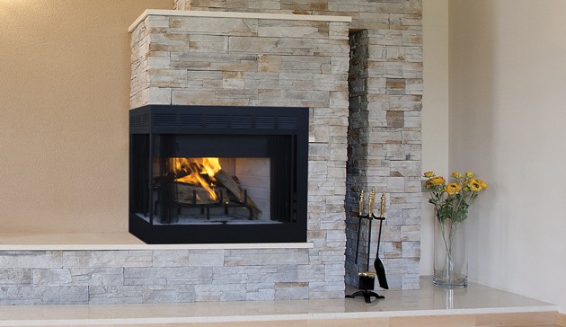 Astria Inglenook Corner Wood Burning Fireplace