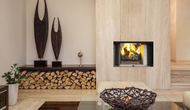 Astria Winsor See Through Wood Burning Fireplace