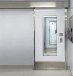 ASI Pedestrian Model 1250 Single Sliding Molded Fiberglass Door - Power